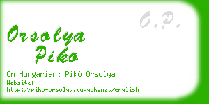 orsolya piko business card