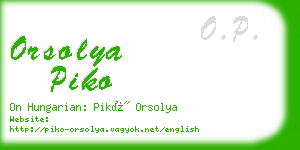 orsolya piko business card